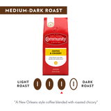 Coffee and Chicory Med-Dark Roast Ground 32 oz Gable Top
